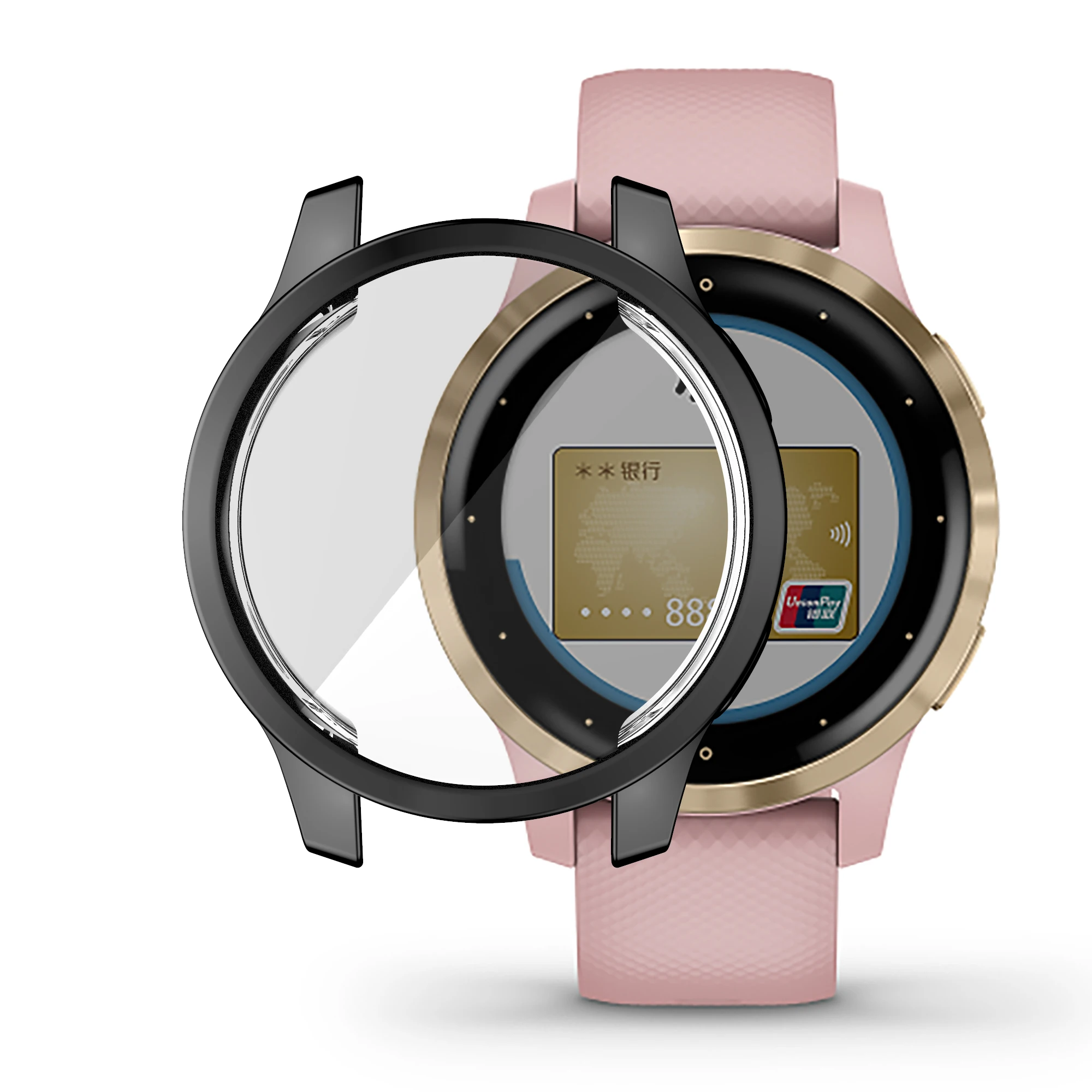Garmin Venu 2 / 2S 스마트 시계 용 보호 케이스 Garmin Vivoactive 4S / 4 범퍼 액세서리 용 TPU 도금 보호 프레임