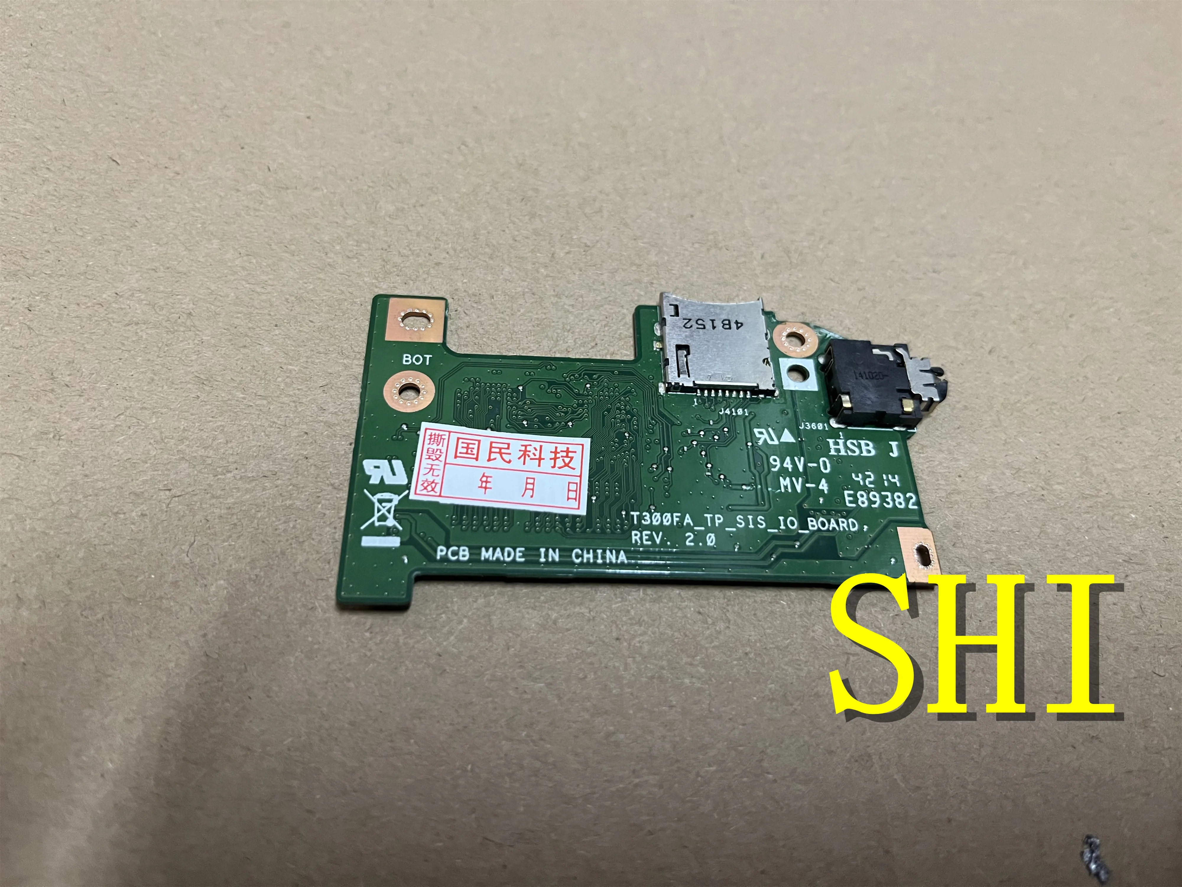 

T300FA Genuine FOR ASUS T300FA _TP_SIS_IO_BOARD Audio Jack Sim Card Board free shipping