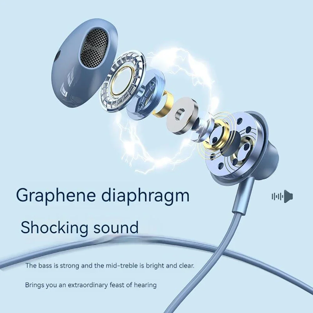 3.5mm Type-C Stereo In-Ear Headphones with Mic Control
