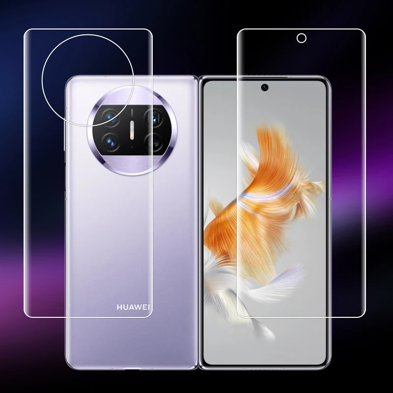 Versatile 3-in-1 Hydrogel Film Soft Screen Protector for Front and Back Protection