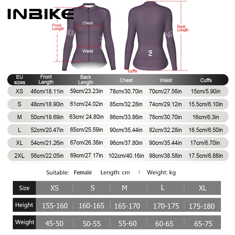 INBIKE Women's Long Sleeve Jersey MTB Cycling Jersey Spring  Autumn Biking Clothing Slim Top Shirts for Riding Road Bike Clothes 6