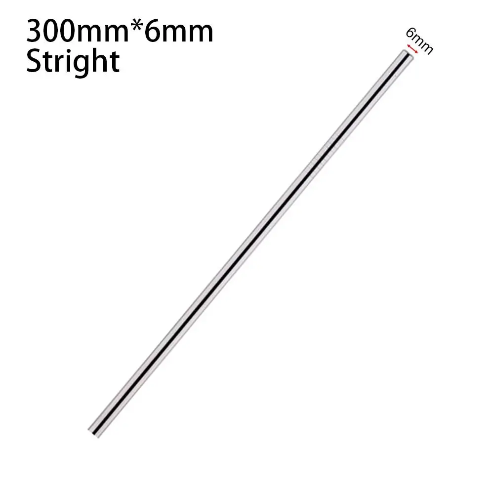 Stainless Steel Reusable Drinking Straws - Straight & Bent Silver Cup Straws (6mm & 8mm)