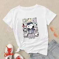 Snoopy Comic T Shirt Women The Eras Tour Printed Harajuku Summer Graphic Peanuts Tshirt Kawaii T-shirt Casual Top Tees Female 1