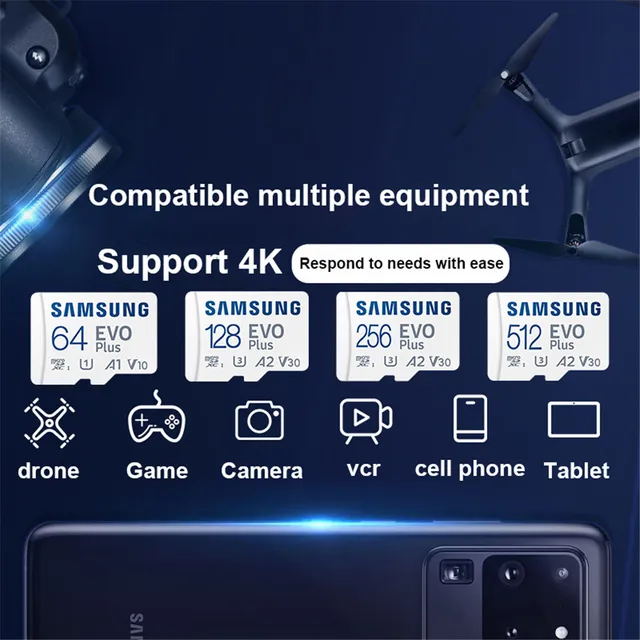 Armazenamento MicroSD rápido e confiável para todos os seus dispositivos