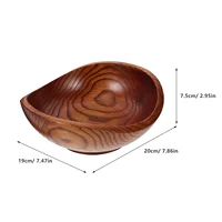 Solid Wood Fruit Bowl Kitchen Counter Snack Bowl Premium Wooden Salad Bowl Rustic Serving Bowl Smooth Edge Food - Image 6