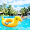 Inflatable Swimming Ring Kids Baby Flamingo Summer Beach Party Pool Toys Yellow Duck Swimming Circle Pool Float Boat lifebuoy 1