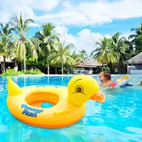 Inflatable Swimming Ring Kids Baby Flamingo Summer Beach Party Pool Toys Yellow Duck Swimming Circle Pool Float Boat lifebuoy 1