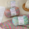 50G/Ball Combed Cotton Gradient Yarn 4Ply for Knit Clothes Color Gradient Dyeing Knitting Yarn with Milk Cotton Yarn 3
