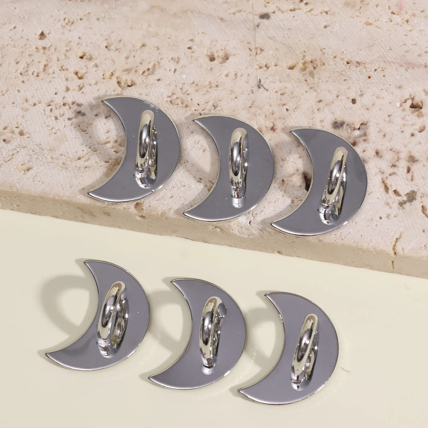 Universal Phone Charm Hook and Finger Ring Holder - Adhesive Metal Grip Loop for DIY Hanging Pendant Supplies