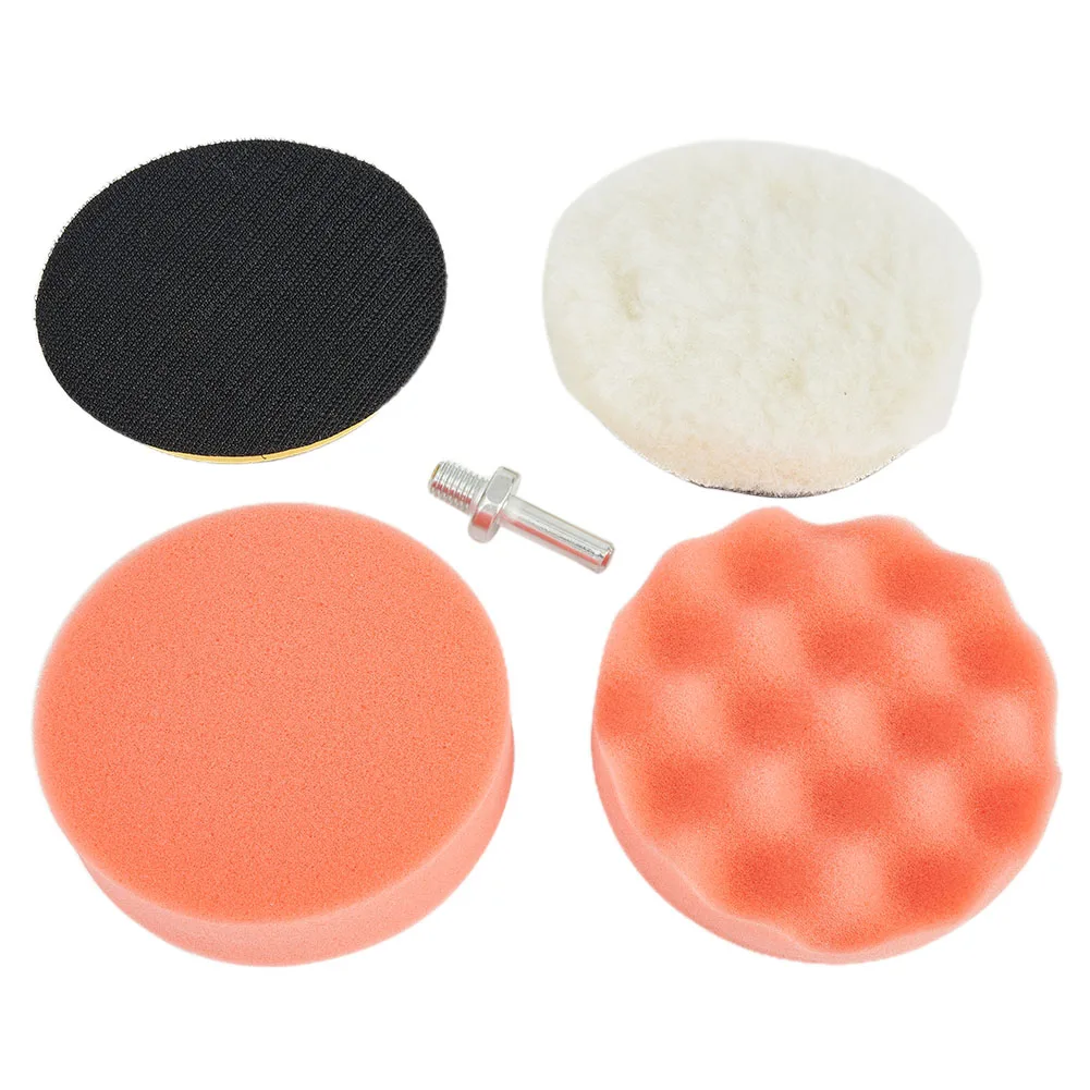

100mm Polishing Pad Wool Detailing 5Pcs Accessories Polish Wax Sponge Foam Polisher Buffer Drill Kit Tool Buffing