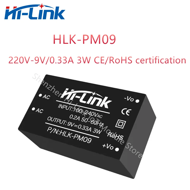 Hilink AC DC 220V to 9V Power Supply Module HLK-PM09 Mini Size Adjustable High Efficiency Step Down Converter