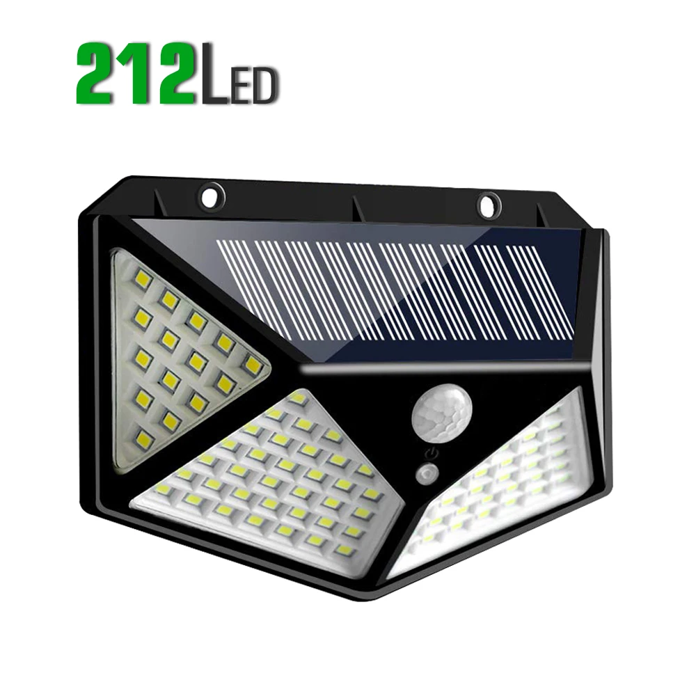 100 212 LED Solar Wall Lamp PIR Motion Sensor 3 Modes Waterproof Outdoor Garden Lamp solar step lights