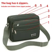 Casual Large Capaci Travel oulder Bag Men Women Multi Layer Money Collection Slant Bag Leisure Tourist Bag Crossbody Bag