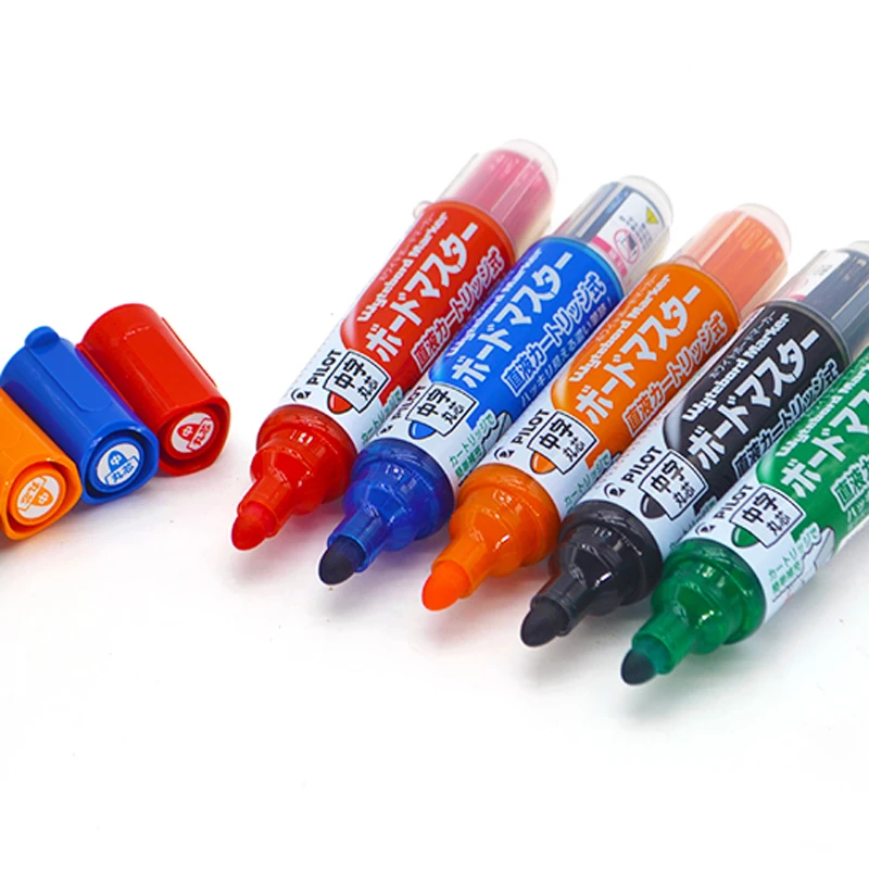 Japanese Stationery Pilot Whiteboard Markers Erasable Refillable Liquid Ink Pen V Board Master School Teacher Office Supplies 5PC white marker pens pen marker marker pens whiteboard pens dry erase markers