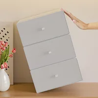 DIY Stackable white plastic desktop storage box student dormitory office storage small drawer box Table Desktop Stationery Box 2