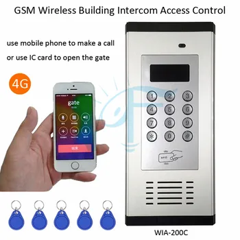 4G GSM Wireless Audio Non-visual Apartment Intercom Door Opener Auto Gate Entry Access Control System Metal Rainproof Cover 1