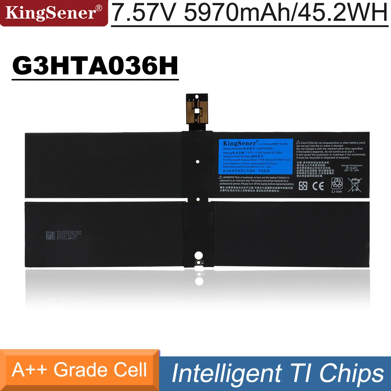 Kingsener-bateria do Portátil para o Microsoft Surface 1ª Geração 1769 2023 Série 7.57v 54.2 wh 5970mah Células G3hta036h Dynk01