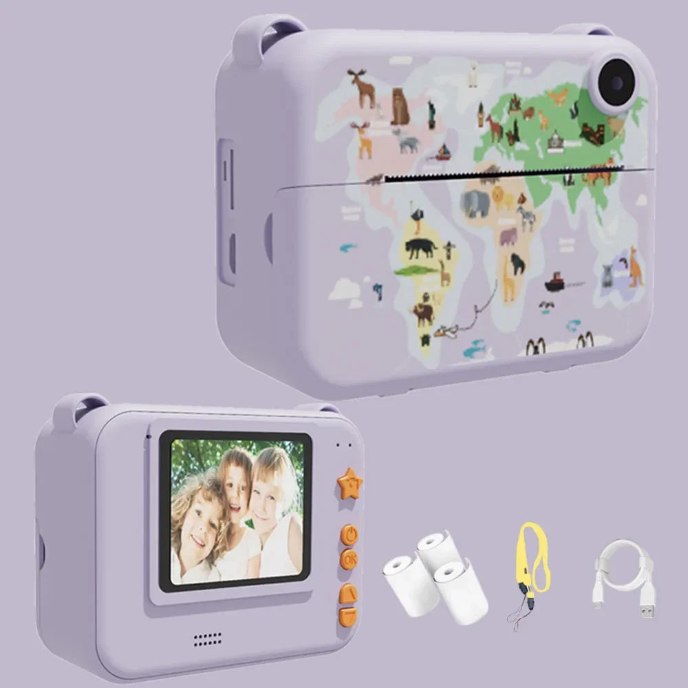 Instant Print Kids Camera - Fun Birthday & Christmas Gift for Ages 3-10 with 3 Rolls of Print Paper