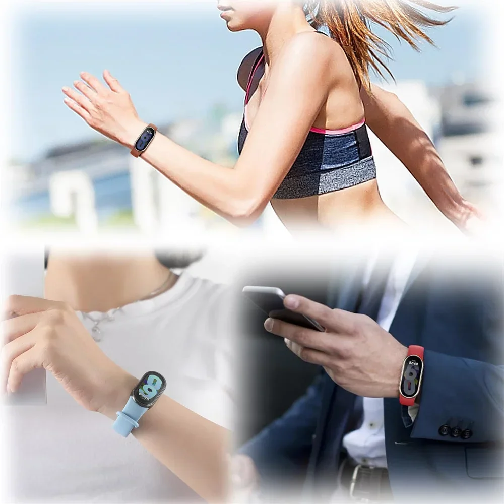 2 stücke Silikon Strap Für Xiaomi Mi Band 10 9 8 Sport Smart Uhr Handgelenk Armband Original Band 9 Band10 nfc Armband Zubehör – Detail 29