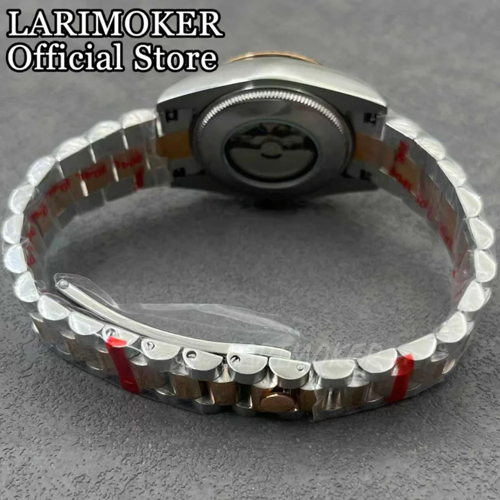 LARIMOKER Neue 31mm Saphirglas Edelstahl Diamant Lünette Jubilee Strap Uhrengehäuse Luxus Diamant Zifferblatt dame NH15 uhren – Detail 11