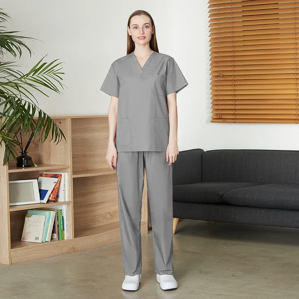 Pet Shop Veterinary Work Medical Uniform Set Unisex Dental Clinic Clinical Nurse Two-piece Scrubs Clothes medical uniform