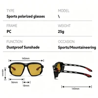 Lunettes de soleil polarisées pour la pêche, pour hommes, avec coussinets latéraux en mousse souple antichoc, anti-reflets, UV400, pour le cyclisme, la conduite et les sports de plein air 5