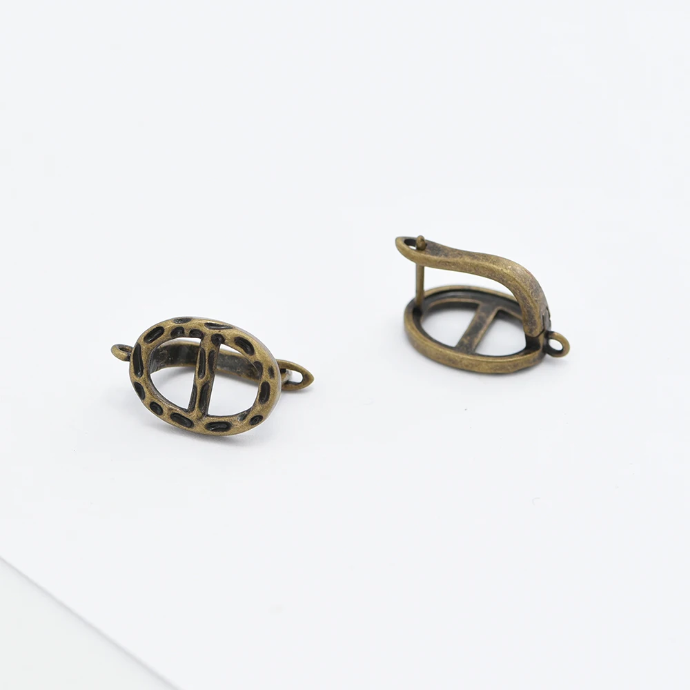 1 Paar NEUE Ohrringverschlüsse Haken Zubehör für DIY Frau Ohrring Schmuckherstellung Zubehör Antik Bronze Messing bleifrei – Detail 19