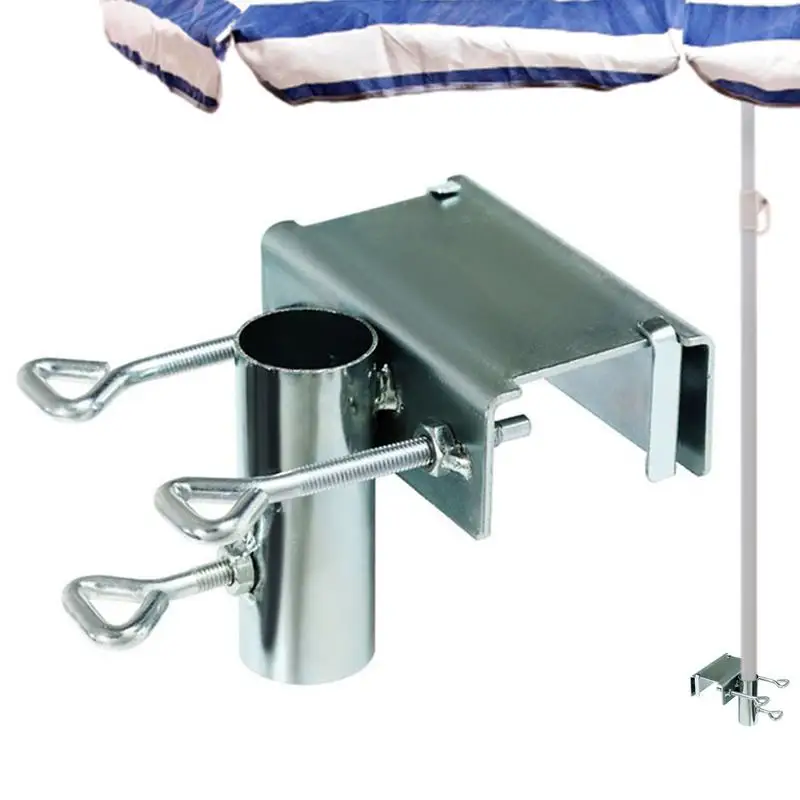 Heavy Umbrella Clamp Durable Long Lasting Wear Resistant Anti-Rust Easy Operation for Beach Courtyard Balcony Umbrella Stands