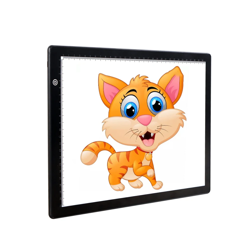 Kobaiban a4 schlanke tragbare Licht box mit 4 Clips, Typ c USB-Stromkabel stufenlos dimmbare Helligkeit Licht pad zum Zeichnen – Detail 1