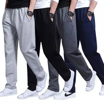 2025 nuovo dritto primavera autunno pantaloni da jogging uomo pantaloni sportivi da jogging abbigliamento sportivo tuta in maglia pantaloni sportivi pantaloni abbigliamento a gamba larga 1