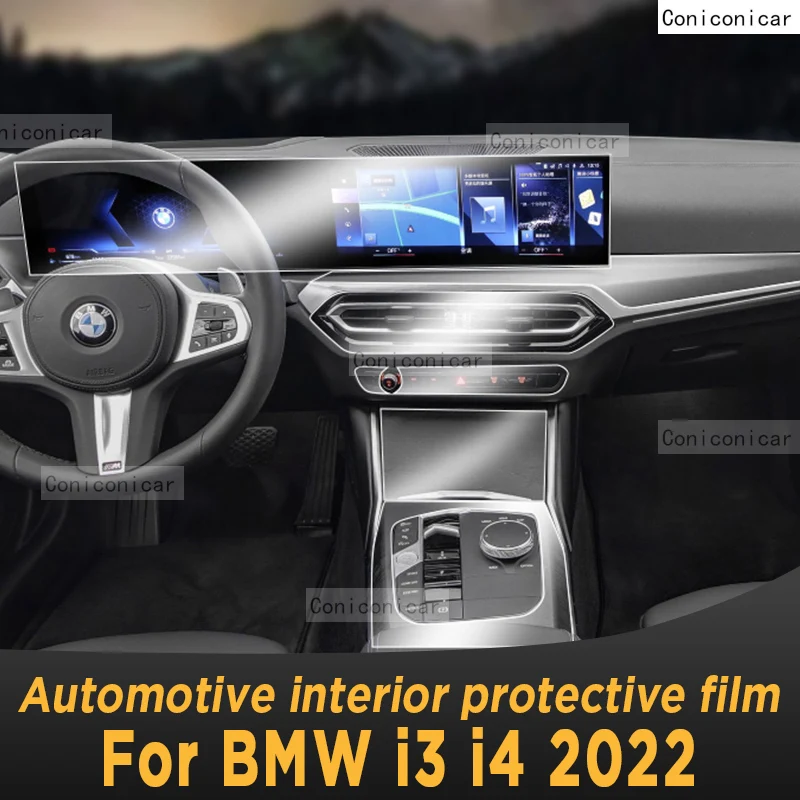 

For BMW i3 i4 G26 2022 Car Interior Center Console Transparent TPU Protective Film Anti-scratch Repair Film Accessories Retrofit