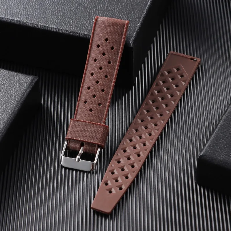 Waterproof Breathable Silicone Sport Watch Band with Quick Release