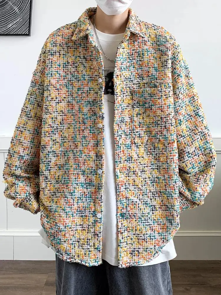 

2023 Men's woolen plaid jacket