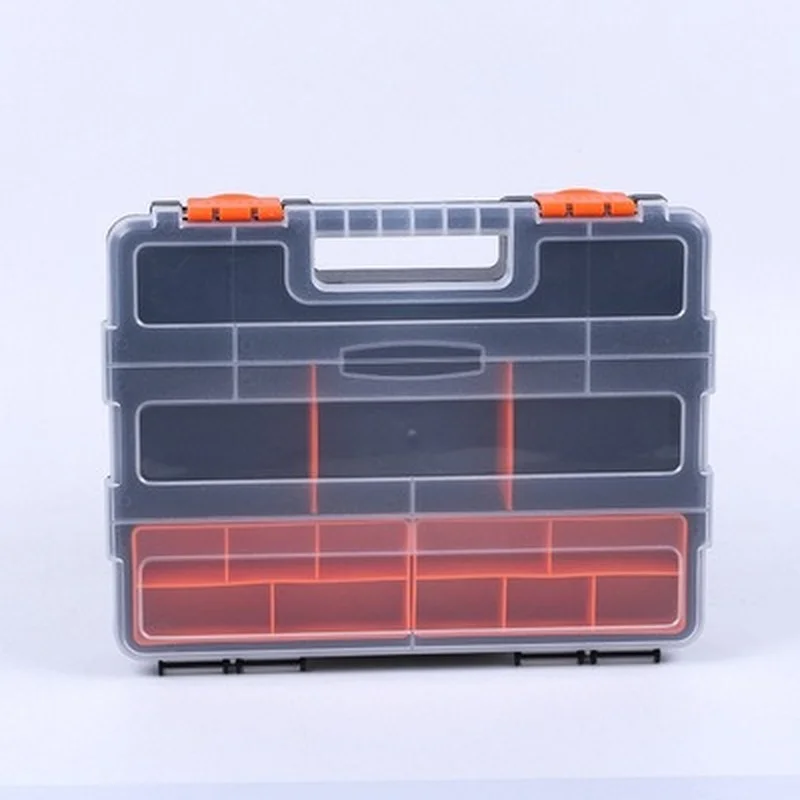 Lattice Parts Hardware Screw Small Object Storage and Finishing with Lid Plastic Box Portable Compartment  Tool Organizer 6