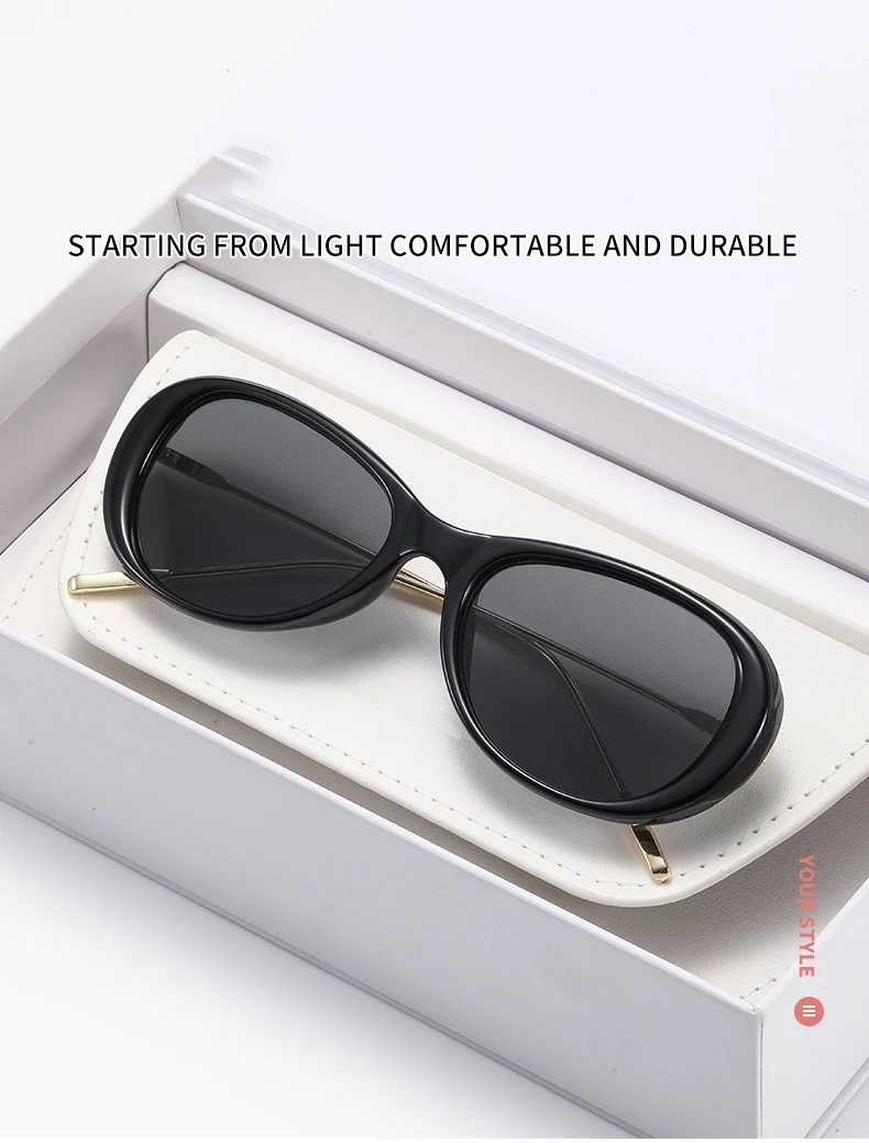 Retro-Myopie-Brille mit photochromem Farbwechsel, modischer Trend mit einem High-End-Gefühl für Damen und Herren 6166 – Detail 1