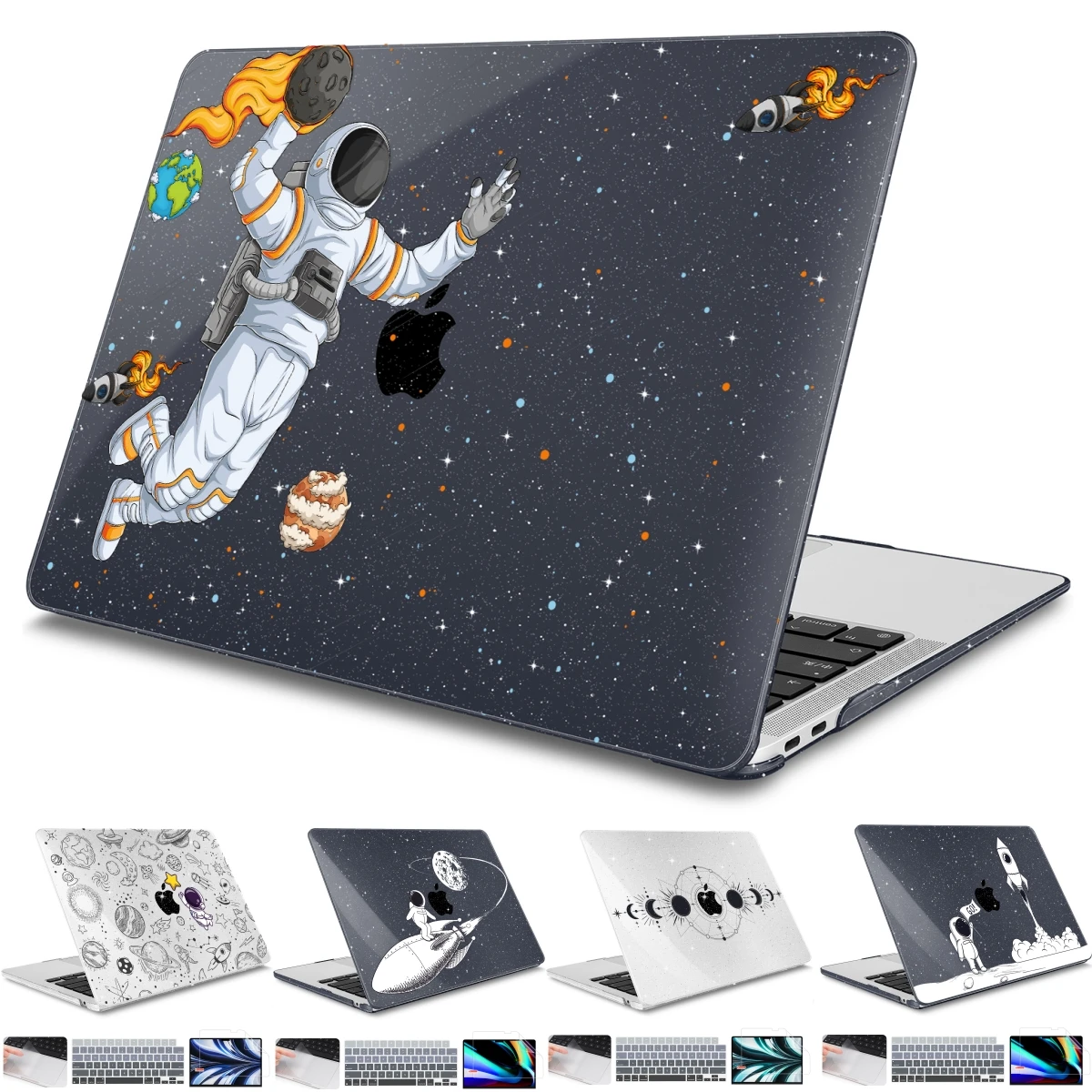 Mars Spaceman Shimmering Powder Print Case Capa para Macbook Pro A2338 m2 m1 Air 13 A2337 A2681 13.6in Pro m3 A2992 A2991