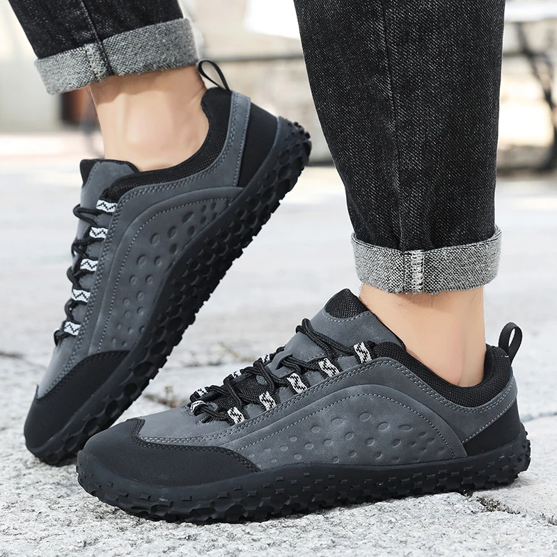Mode Unisex Breitere Schuhe Atmungsaktive Mesh Männer Barfuß Breite zehen Schuhe Neue Wohnungen Weiche Null Tropfen Sohle Breiter Kappe turnschuhe Große Größe – Detail 26
