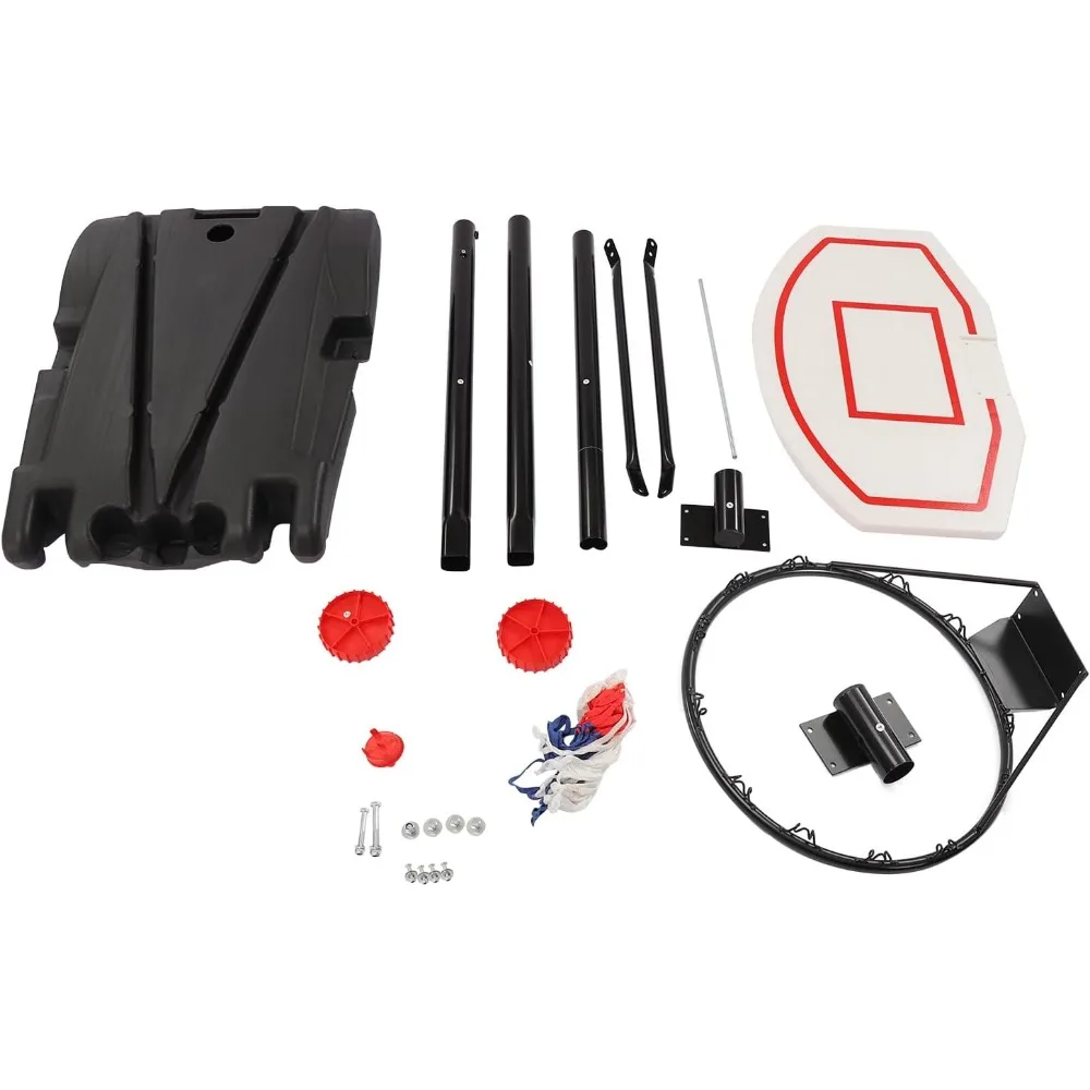 Portable Basketball Hoop Adjustable Height From 5.6ft To 7ft Portable Basketball Hoop Indoors/Outdoors Easy To Assemble and Move