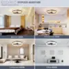 Ceiling fan with light Modern Dimmable Remote Control Ceiling Fans Living Room AC Variable Frequency Fan Ceiling Lamp 5