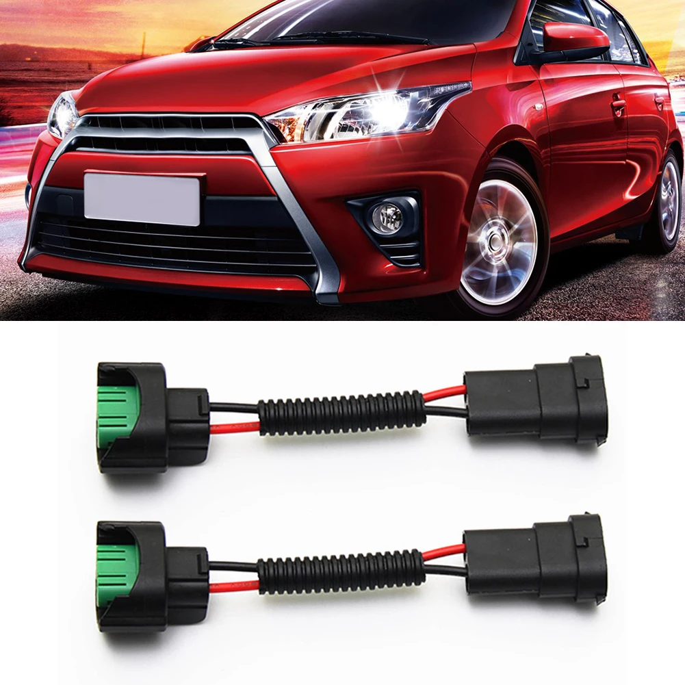 2Pcs 자동차 와이어 커넥터 케이블 플러그 어댑터 H8 H9 H11 LED 안개등 헤드 라이트 램프 전구 용 헤드 라이트 와이어 하네스 어댑터