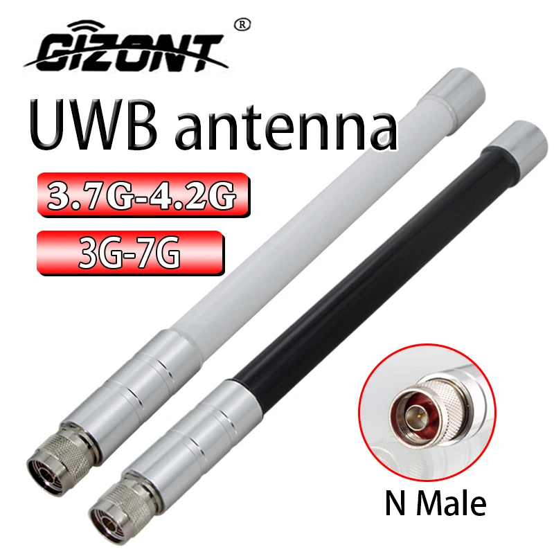 

UWB antenna 3-7G omnidirectional base station high-gain fiberglass waterproof antenna N male 3.7G-4.2G-3.5-3.6-4.8G-4900mhz 5G