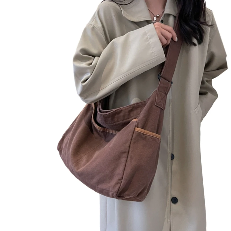 Trendy and Versatile Crossbody Bag Vintage Canvas Shoulder Bags for Students