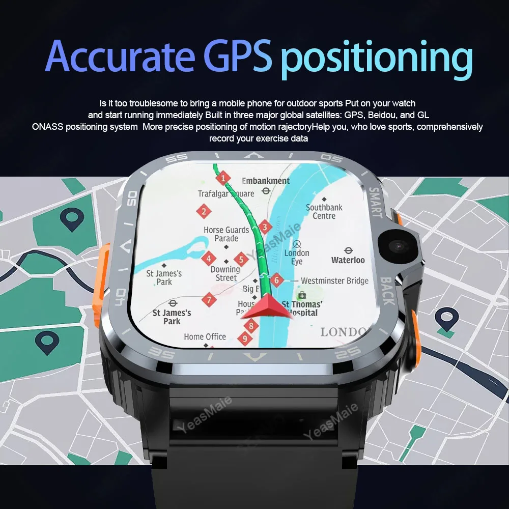 PGD SmartWatch 4G LTE GPS Wifi SIM ī NFC  ī޶ ߰ 16/64G ROM  Google Play ɹڼ ȵ̵ Ʈ ð 