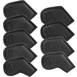 Set of 10 Embroidered Golf Iron Headcovers - Durable Club Protection with Numbered Design for Enhanced Training and Play (9 pcs)