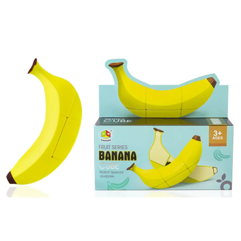 Fanxin frutas maçã/banana/limão cubo mágico profissional velocidade quebra-cabeça twisty antistress brinquedos educativos para o presente das
