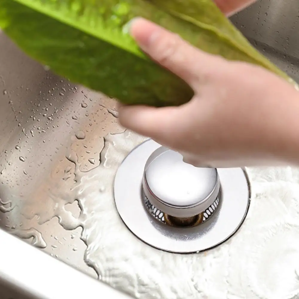 Description Picture 3 of itemPop-up Floor Drain Filter Multifunctional Bouncing Core Basin Drain Plug Hair Catcher Shower Sink Filter Bathroom Accessories