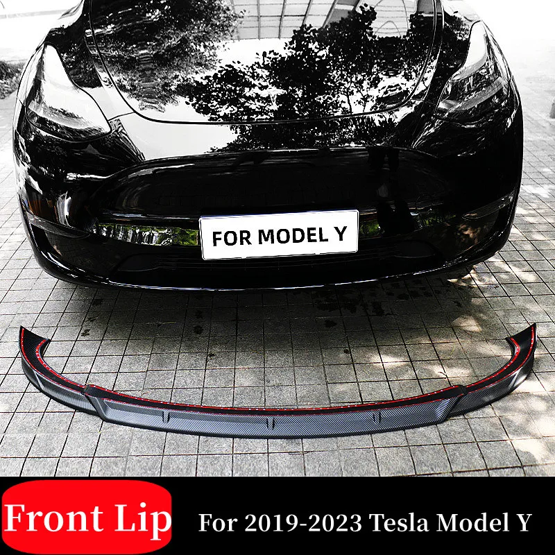 

Сплиттер переднего бампера Tesla Model Y для 2019, 20, 21, 22, 23, комплект спойлера для подбородка, защитный диффузор, внешняя Настройка