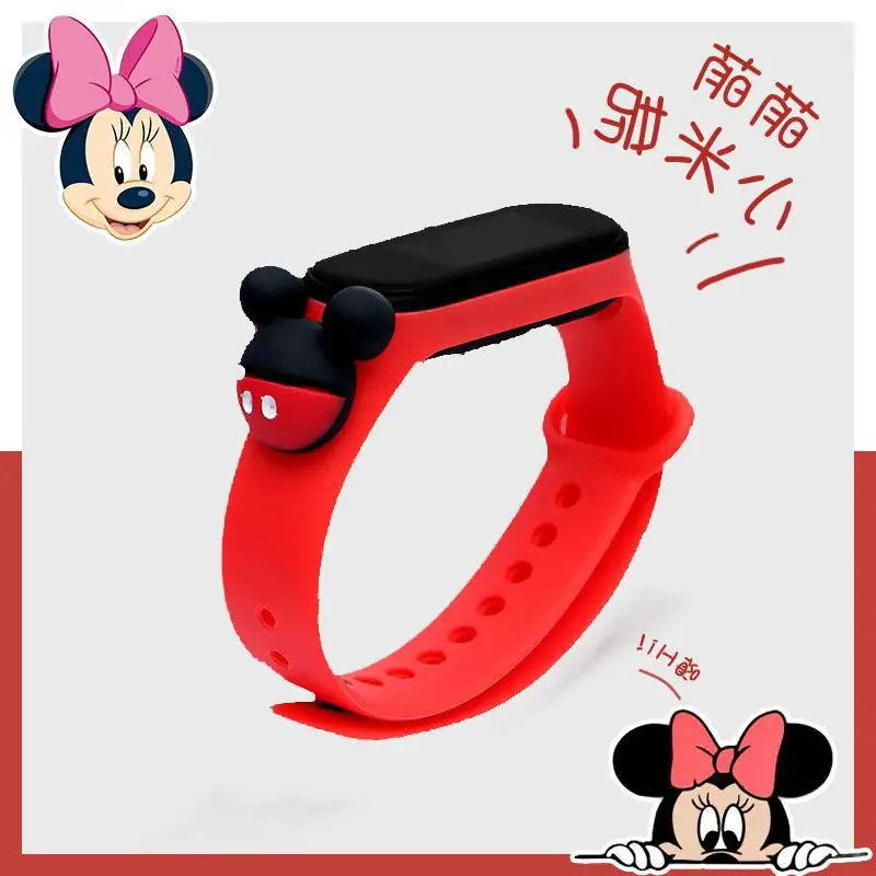 Disney Mickey Minnie Children's Watch Winnie the Pooh Sports Touch Electronic LED Waterproof Bracelet kids Watch Birthday Gifts 2