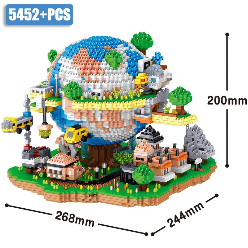 thumbnail image 1 of MOC City 5452 piezas Global Village Mini Size Building Blocks Sets DIY Creative Earth Planet Diamond Bricks Juguetes para niños Regalos, 1 of 5