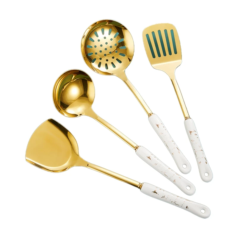 Electroplating Gold Kitchen Utensils Set Household Family Home Cooking  Accessory - AliExpress